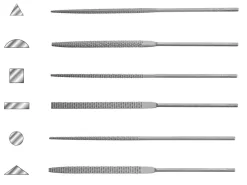 Vallorbe 140mm Wax Files, Cut 4, Set Of 6