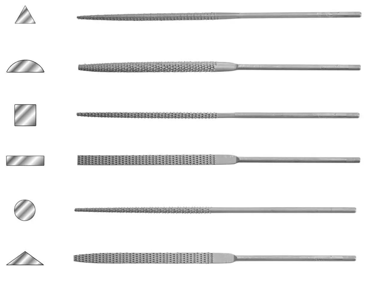 Vallorbe 140mm Wax Files, Cut 4, Set Of 6