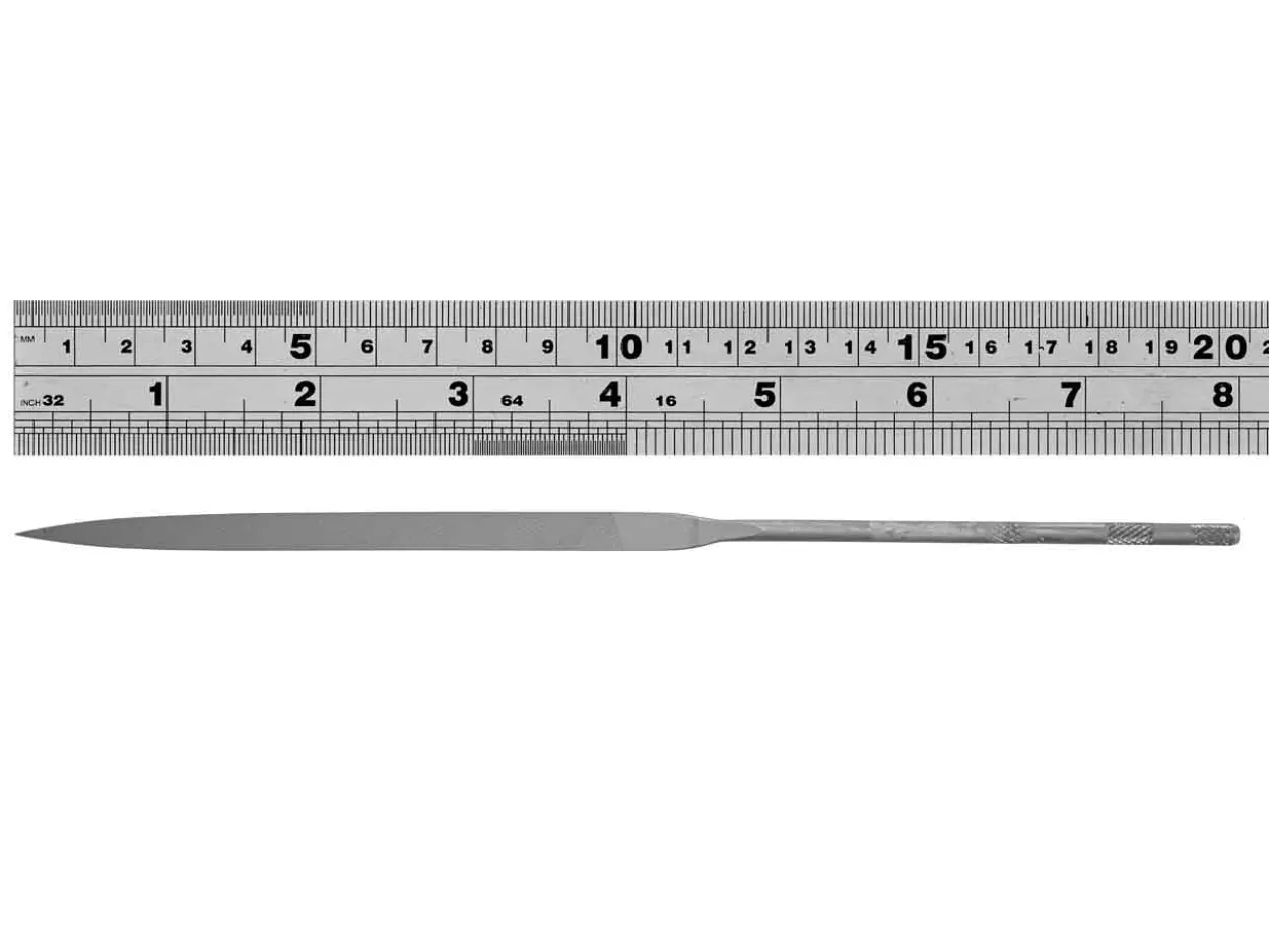 Vallorbe Needle File, Knife Edge, 200mm/8", Cut 2 - Medium Grade