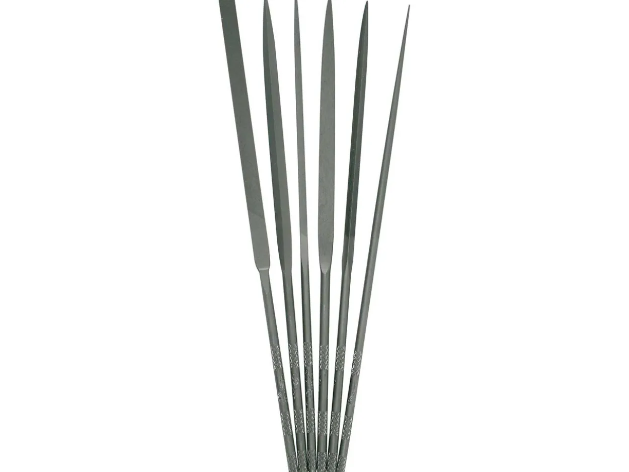 Vallorbe Needle File, Set Of 6, 160mm/6", Cut 2 - Medium Grade