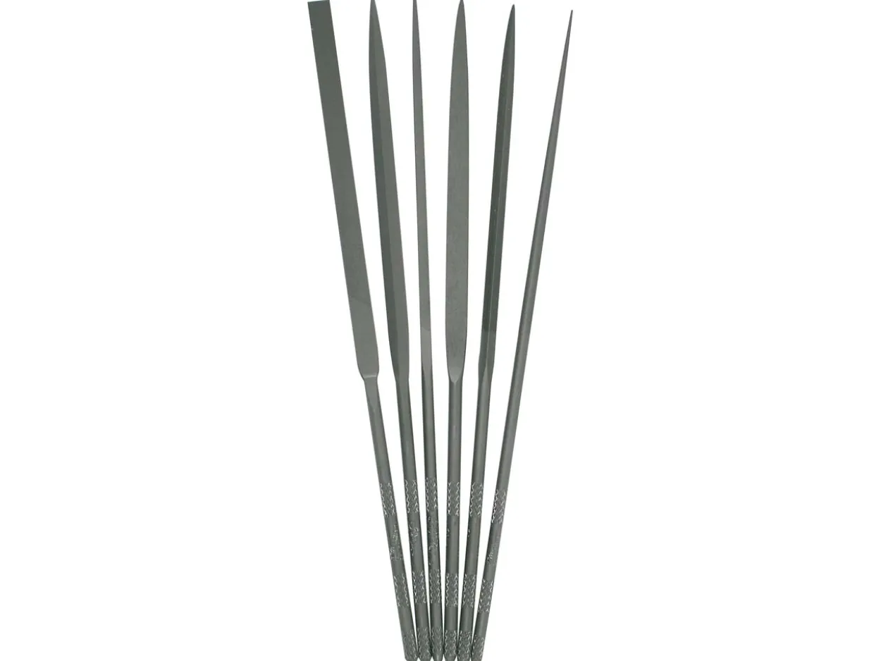 Vallorbe Needle File, Set Of 6, 160mm/6", Cut 4 - Fine Grade