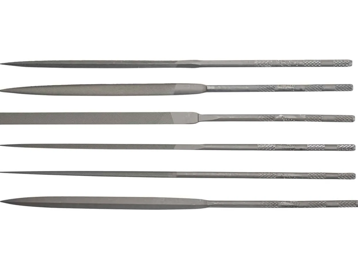 Vallorbe Needle File, Set Of 6, 160mm/6", Cut 4 - Fine Grade