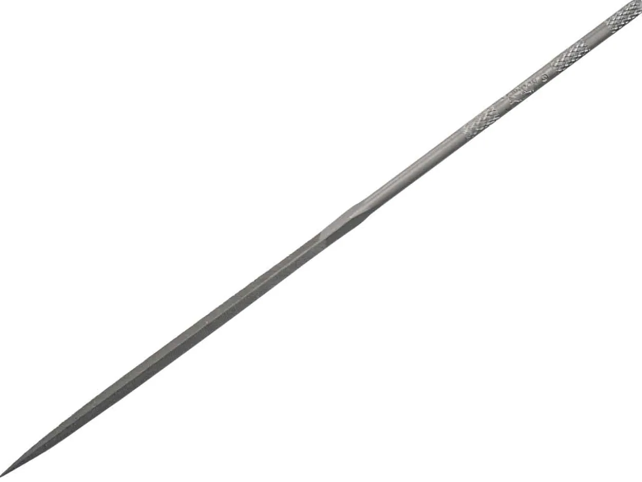 Vallorbe Needle File, Three Square,160mm/6", Cut 2 - Medium Grade