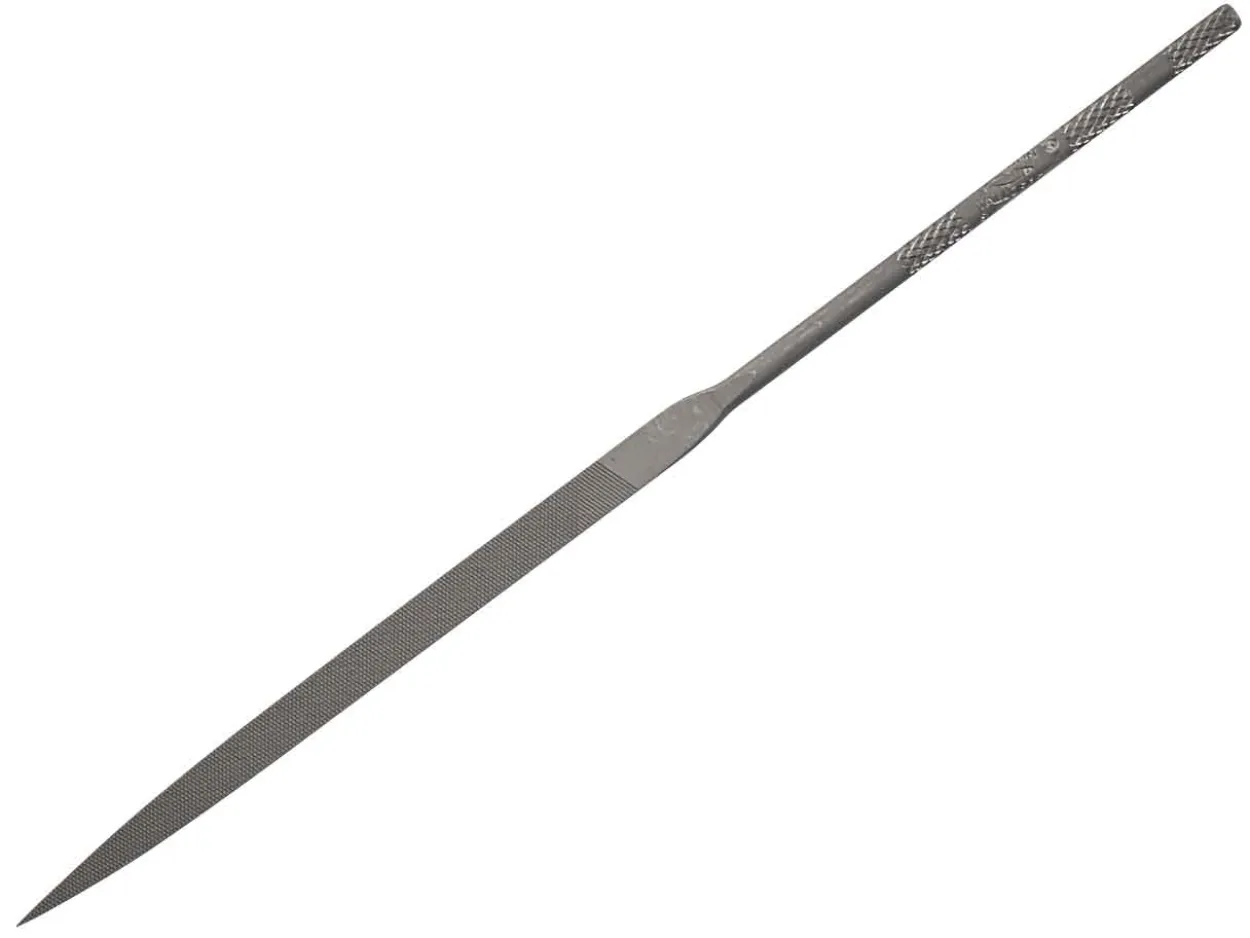 Vallorbe Needle File, Three Square,160mm/6", Cut 2 - Medium Grade
