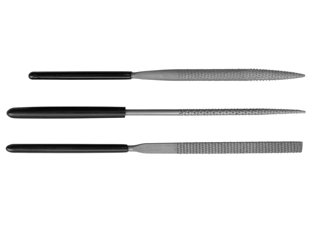 Wax Needle File, Set Of 3, Comfort Grip