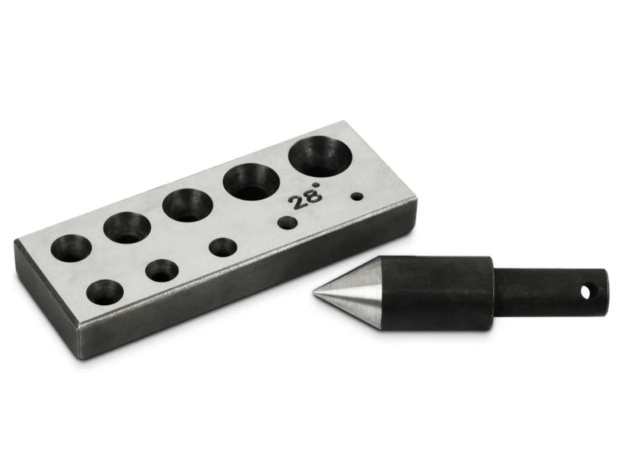 Wheatsheaf 28-degree, 10 Hole Collet Block And Punch