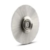 White Bristle Lathe Brush 38mm/1.5", 1 Row, Nylon Filament
