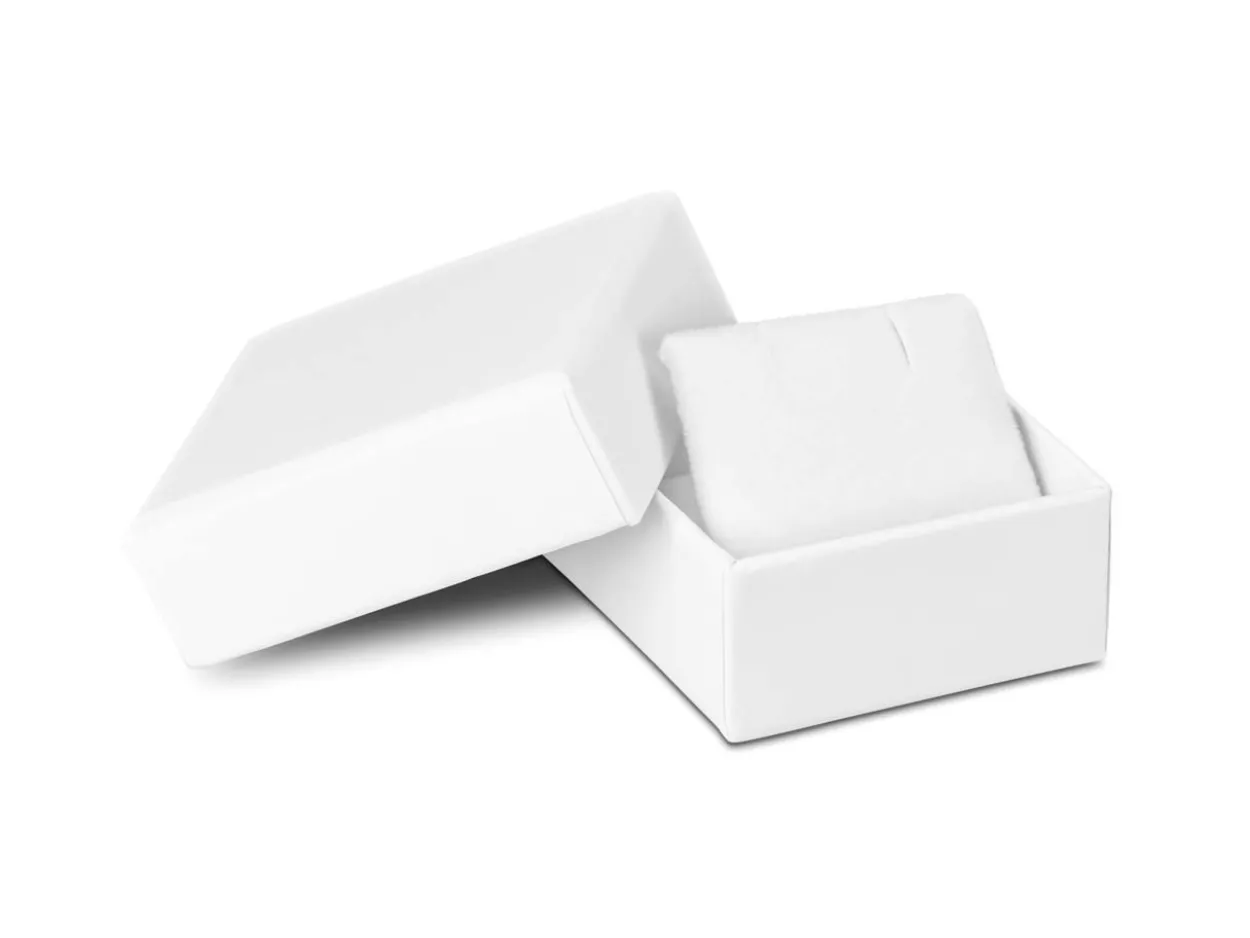White Card Soft Touch Earring Box