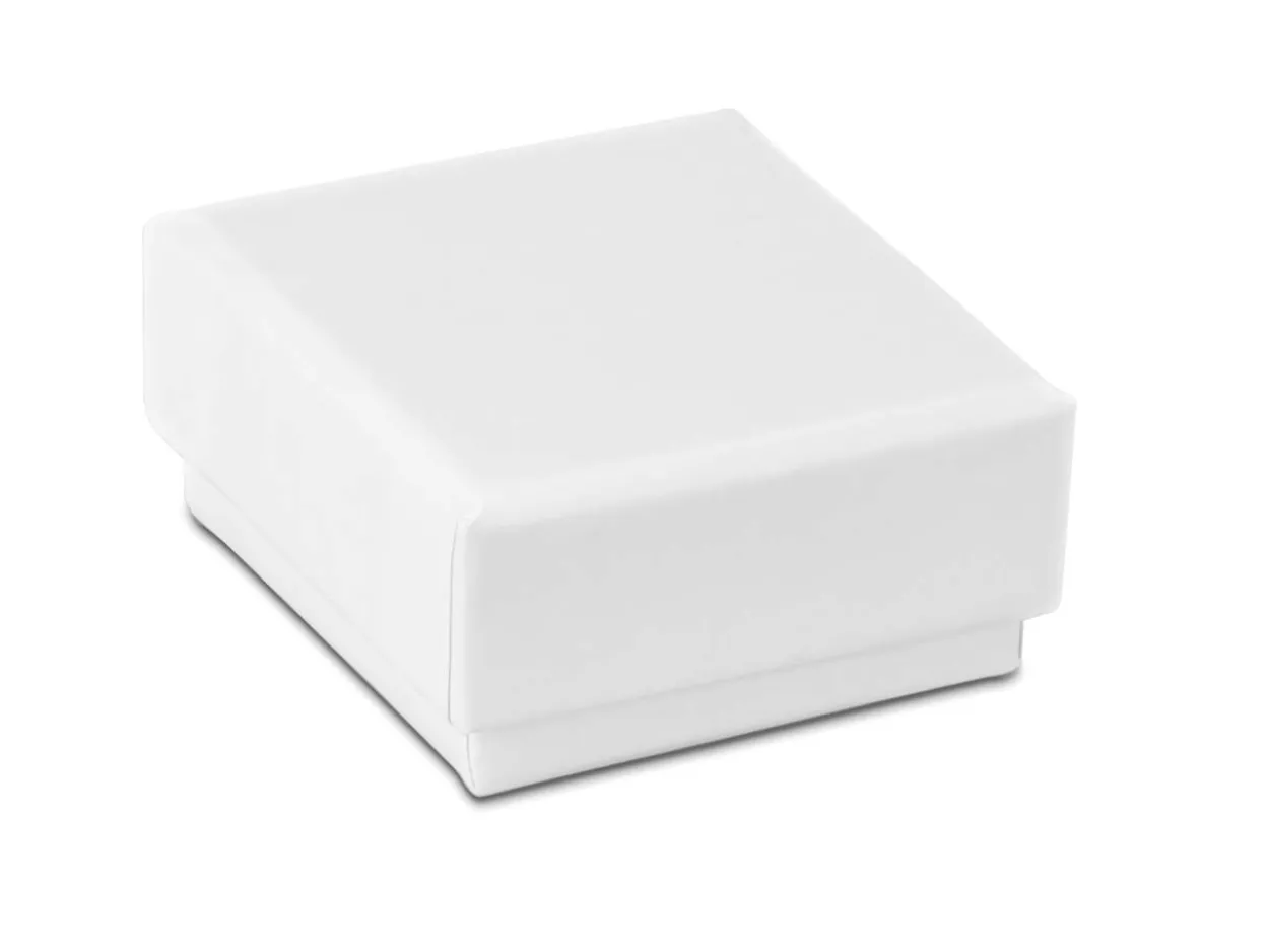 White Card Soft Touch Earring Box