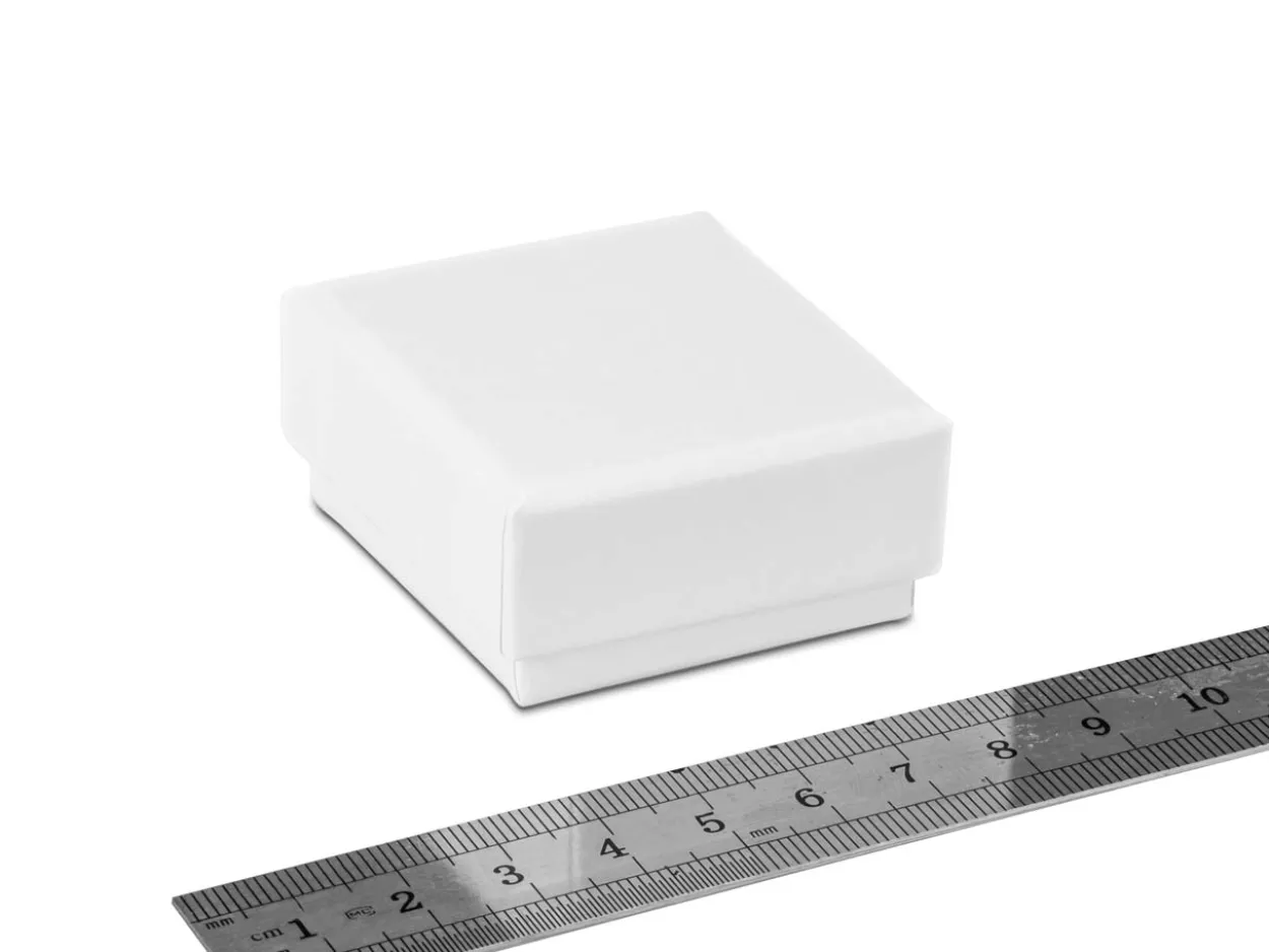 White Card Soft Touch Earring Box