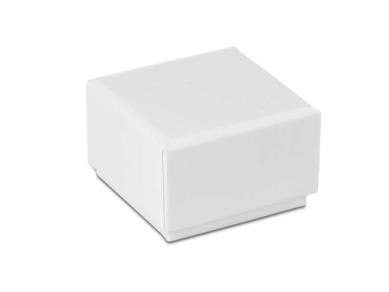 White Card Soft Touch Ring Box