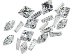 White Cubic Zirconia, Mixed Shapes, Pack of 20