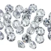 White Cubic Zirconia, Round 1mm, Pack of 50, PMC Safe, Sizes May Vary Slightly