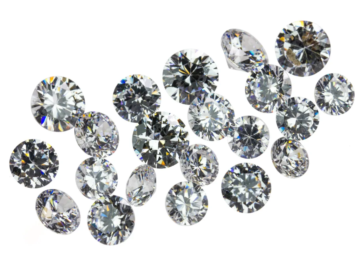 White Cubic Zirconia, Round, 6,7,8mm, Pack of 21
