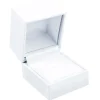 White Leatherette Ring Box
