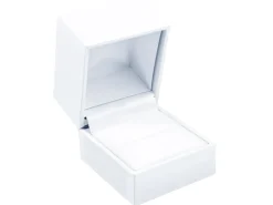 White Leatherette Ring Box