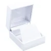 White Leatherette Stud Earring Box
