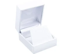 White Leatherette Stud Earring Box