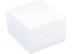 White Leatherette Stud Earring Box