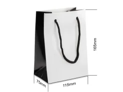 White Monochrome Gift Bag Small Pack of 10