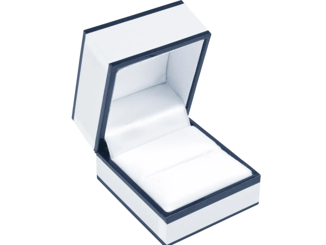 White Monochrome Ring Box