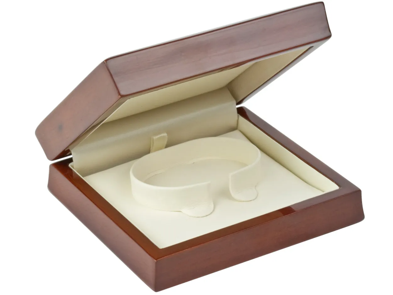 Wooden Bangle Box, Mahogany Colour