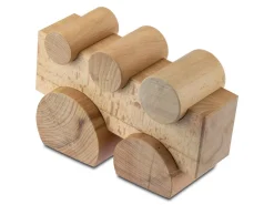 Wooden Bending Swage Block With 5 Wooden Mandrels