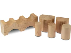 Wooden Bending Swage Block With 5 Wooden Mandrels