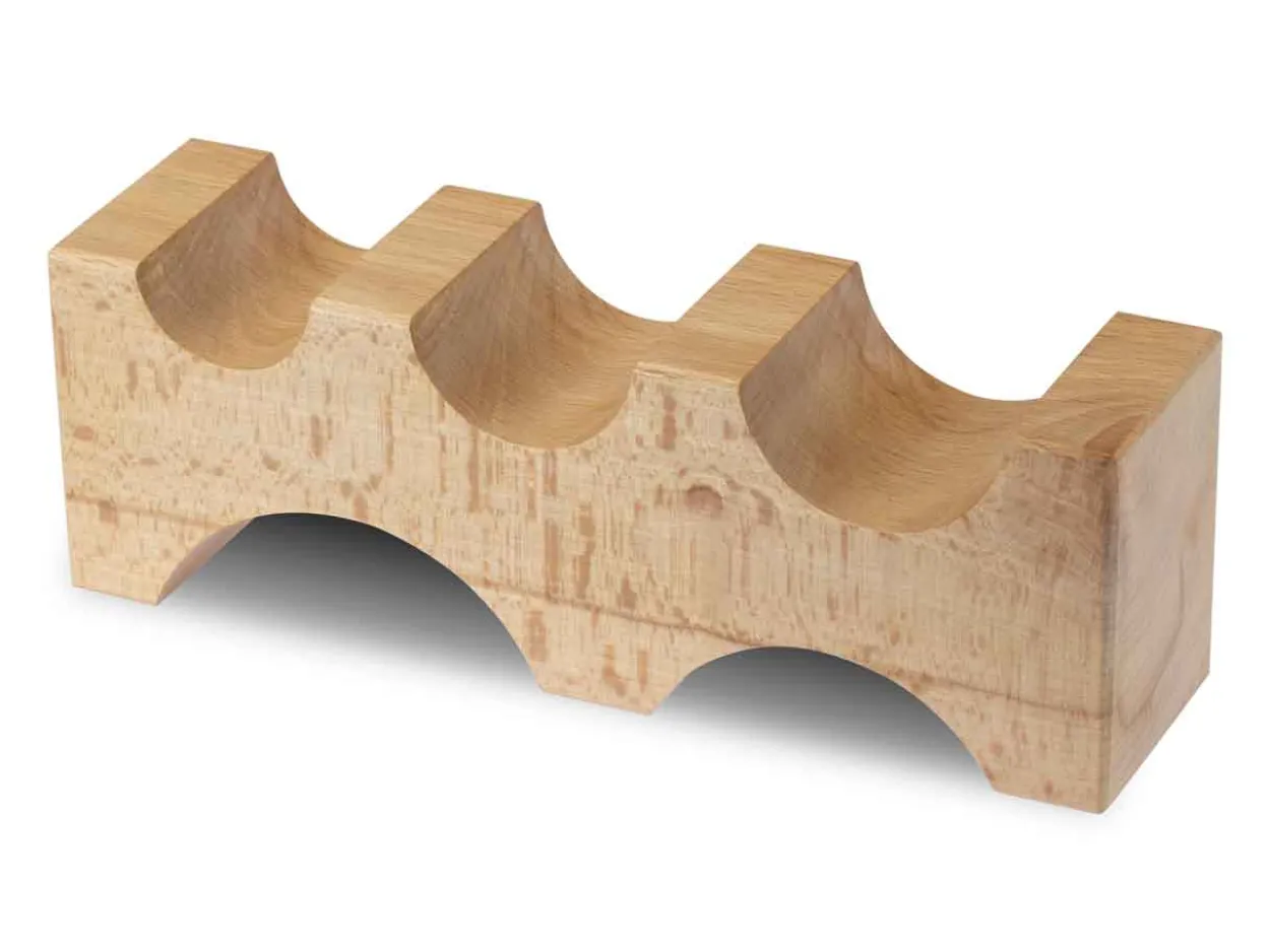 Wooden Bending Swage Block With 5 Wooden Mandrels