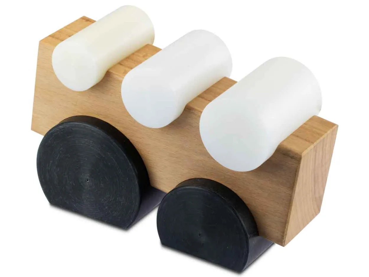 Wooden Bending Swage Block With 5 Nylon Mandrels