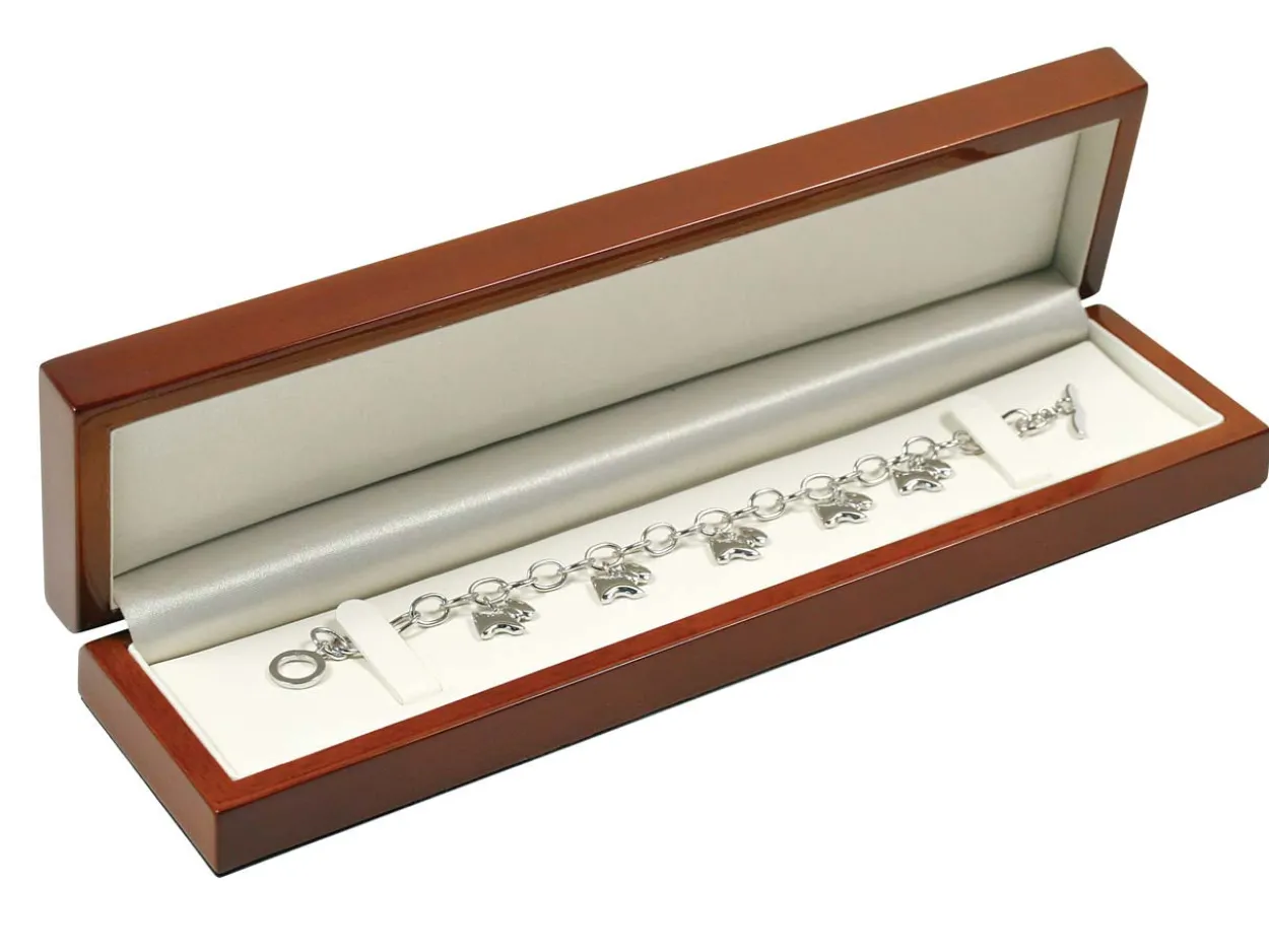 Wooden Bracelet Box, Mahogany Colour