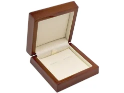 Wooden Cufflink Box, Mahogany Colour