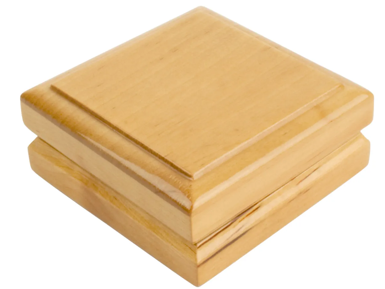 Wooden Cufflink Box, Maple Colour
