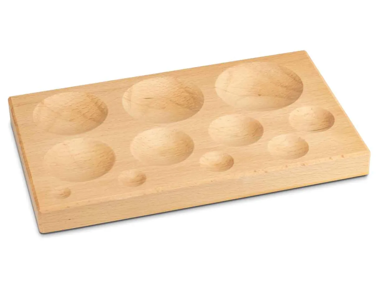 Wooden Dapping Block With 11 Cavities