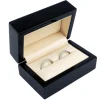 Wooden Double Ring Box, Black Colour