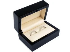 Wooden Double Ring Box, Black Colour