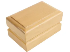 Wooden Double Ring Box, Maple Colour