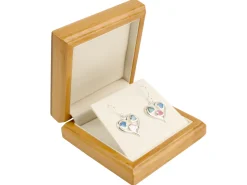 Wooden Drop Earring/pendant Box, Maple Colour