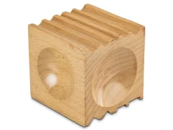 Wooden Forming And Dapping Block With Half Round, Rectanglar, Triangular And Round Concave Grooves
