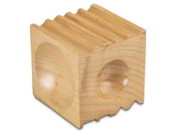 Wooden Forming And Dapping Block With Half Round, Rectanglar, Triangular And Round Concave Grooves