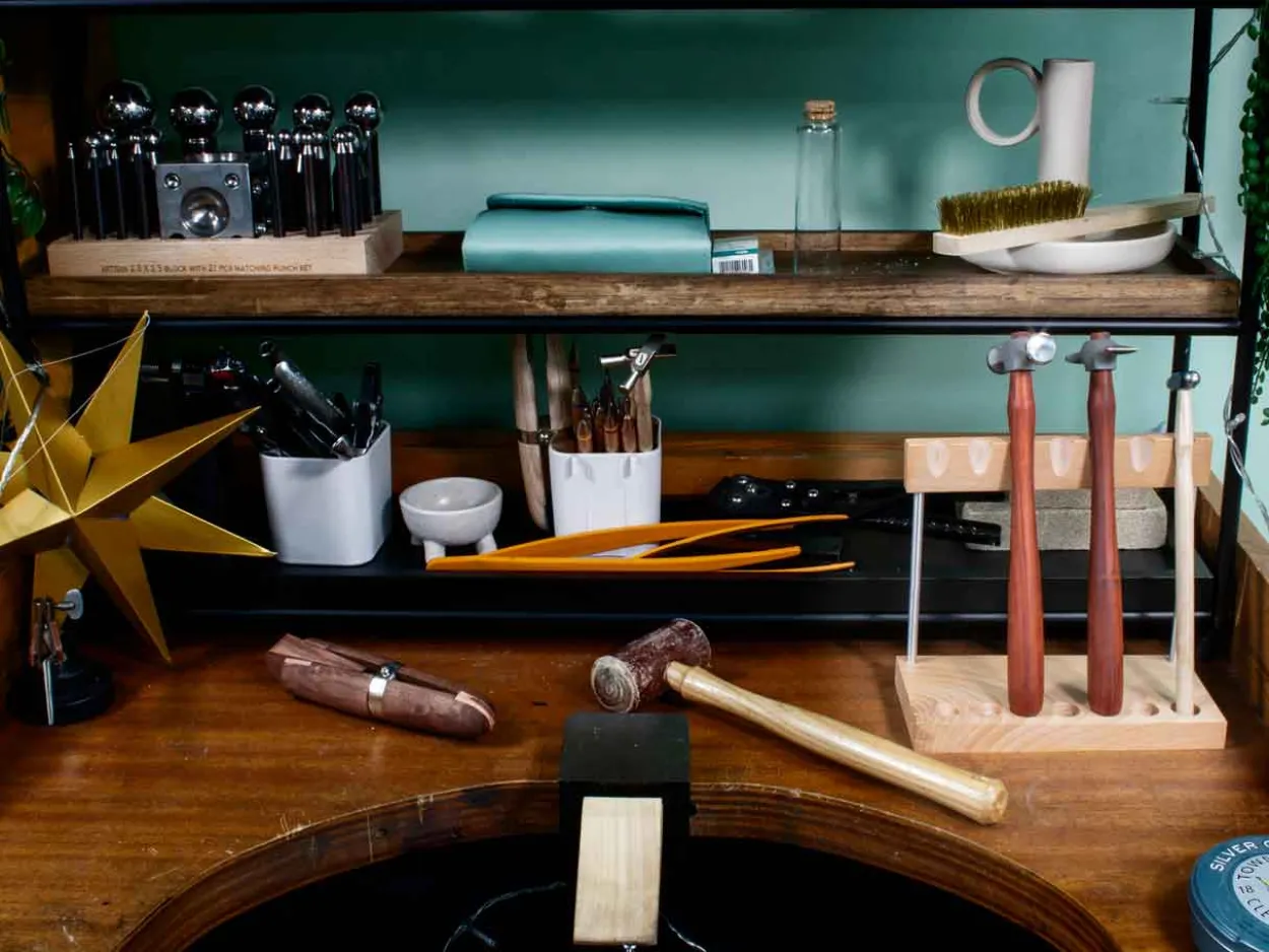 Wooden Hammer Stand