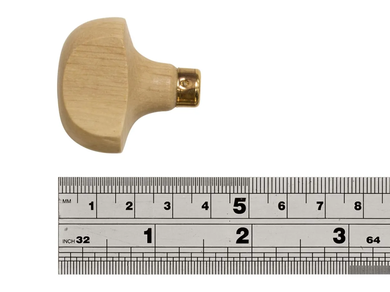 Wooden Handle, Flat Sided Mushroom