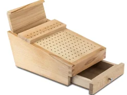 Wooden Plier, Burr And File Benchtop Organiser With Drawer