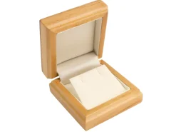 Wooden Stud Earring Box, Maple Colour