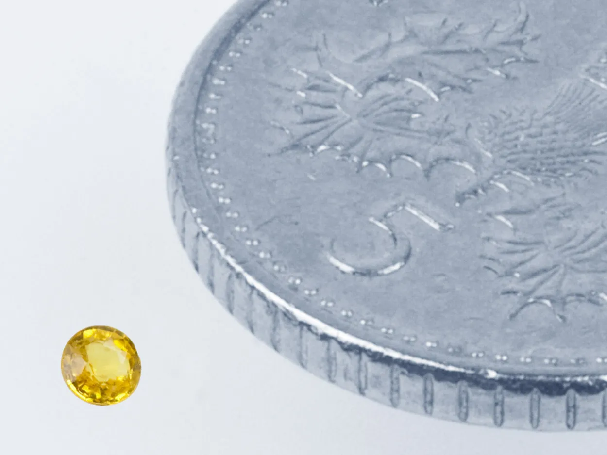Yellow Sapphire, Round, 2mm