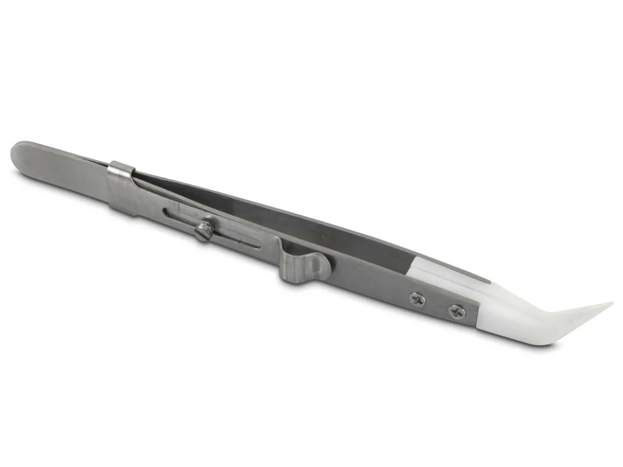 Zirconium Stainless Steel Tweezers, Curved